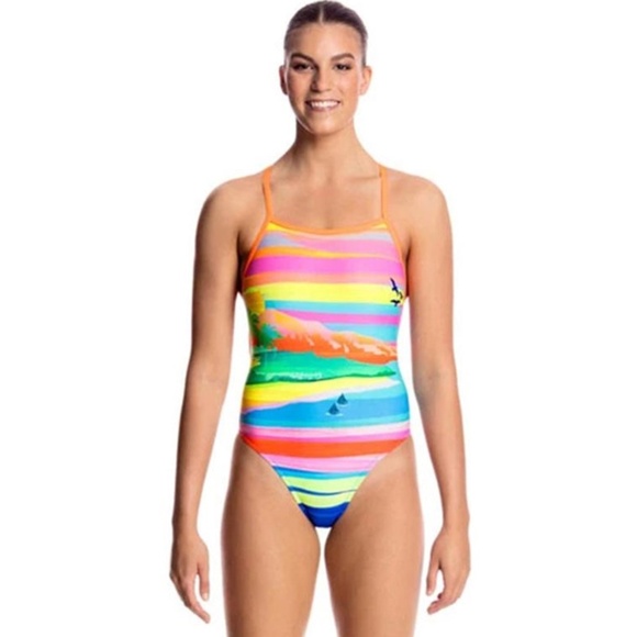 Funkita - Ladies Tie Me Tight, One-Piece Tie-Back Swimsuit, Size 32, Brand New! - Picture 4 of 5